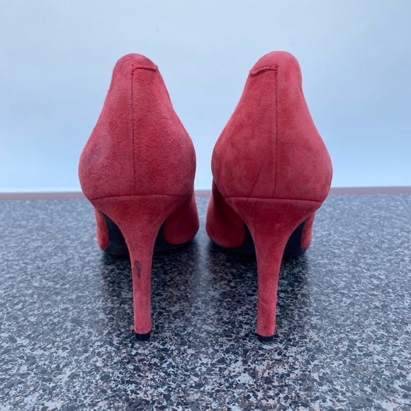 Anine Bing red suede high heel shoes size 37 - Picture 7 of 13